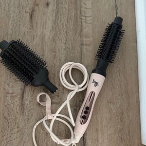 Lange Pink Rotating Hot Air Brush with Dual Brush Heads
